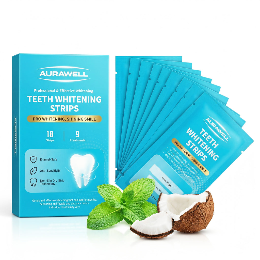 AURAWELL Teeth Whitening Strips for Sensitive Teeth
